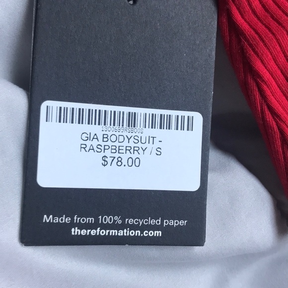 Reformation Gia Bodysuit - Raspberry - Small - Picture 4 of 5
